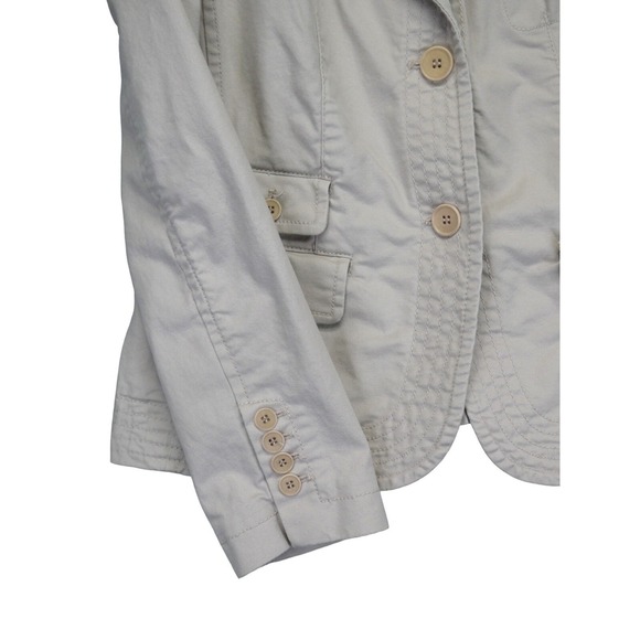 Talbots Women's Canvas Blazer Jacket Size 10 Mauve Taupe Cotton Blend Casual - Picture 5 of 11